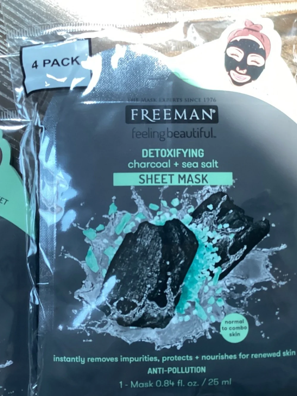 Freeman Feeling Beautiful Detoxifying Charcoal Sea Salt Sheet Masks Bundle